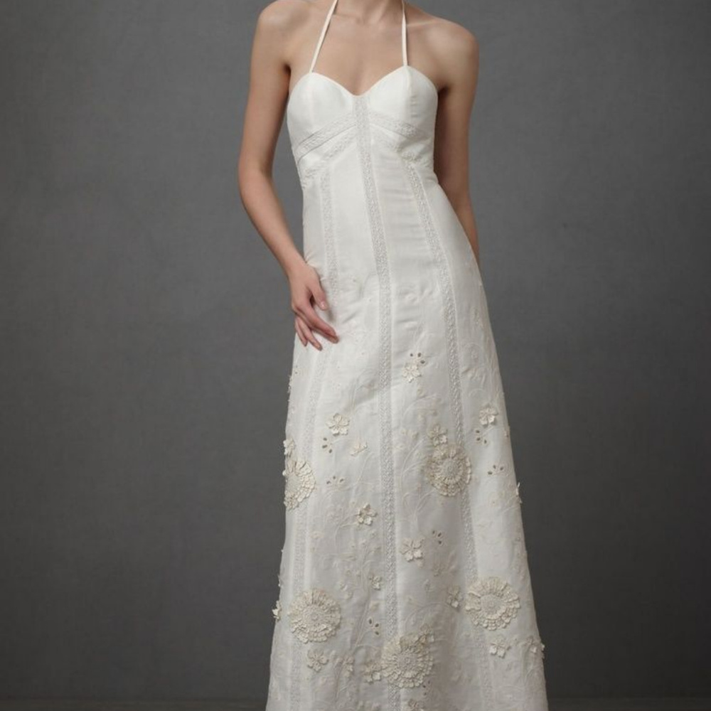 Anthropologie BHLDN NEW Greenhouse Halter Gala Gown Sz 0 & 4 - Picture 2 of 8